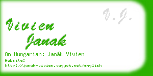 vivien janak business card