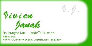 vivien janak business card